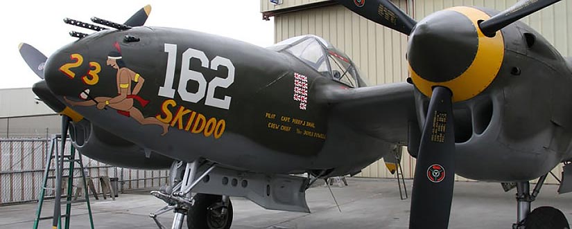 475th Fighter Group Historical Foundation Museum Hanger at Planes of Fame Museum in Chino, CA: 23 Skidoo!