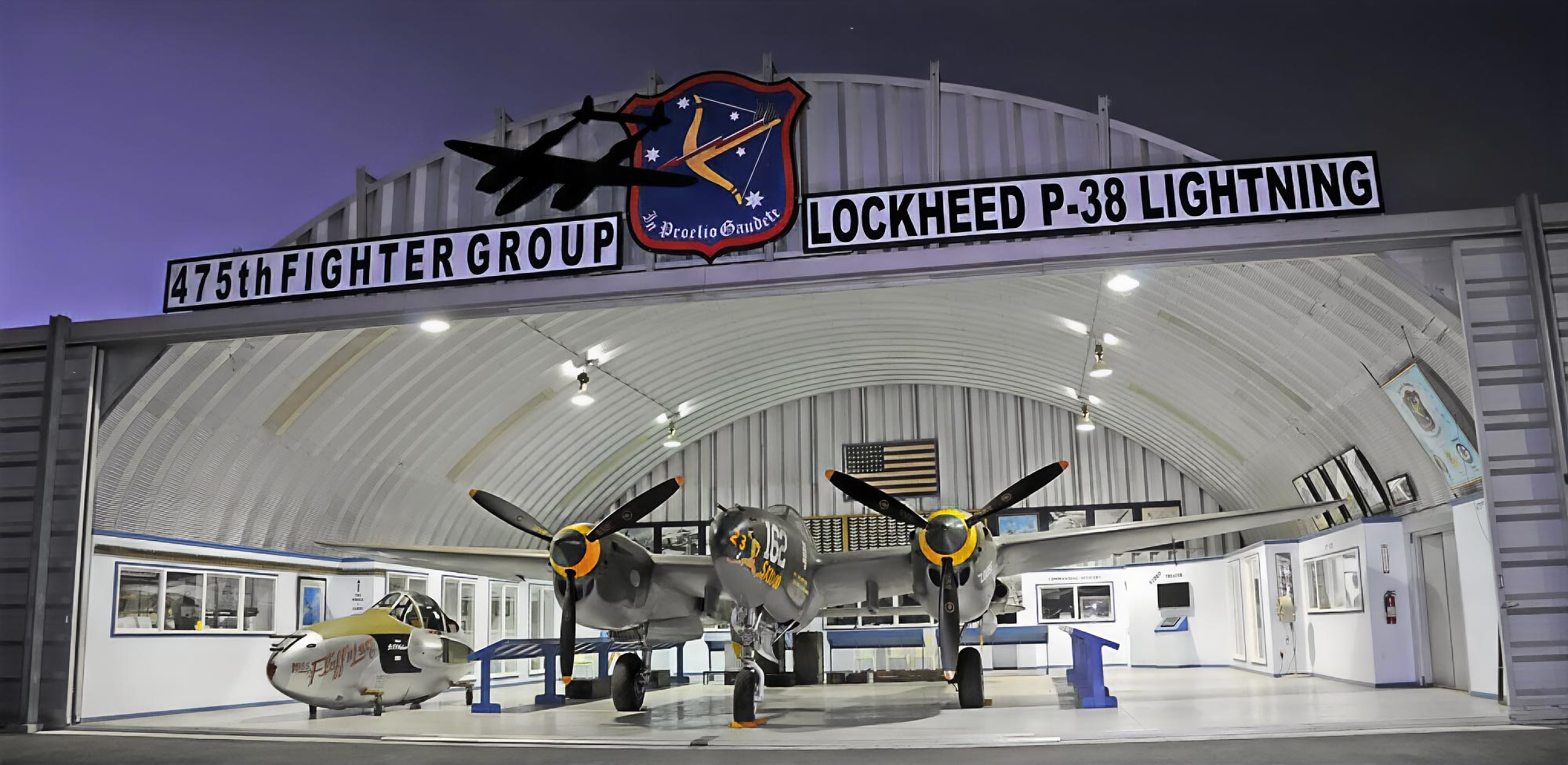 The 475th Fighter Group Historical Foundation: Hangar at Planes of Fame Museum in Chino, California